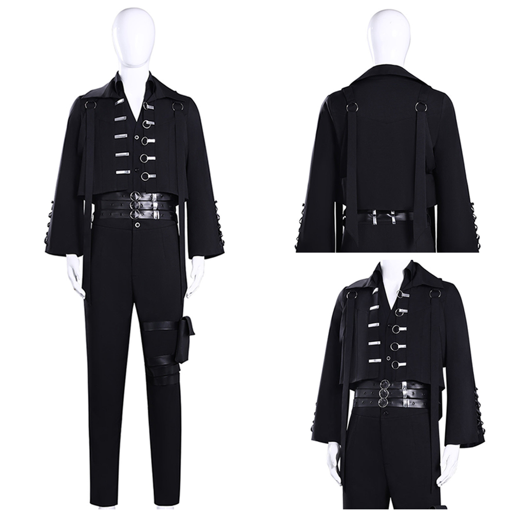 Tamon‘s B-Side Tamon Fukuhara Black Suit Outfits Halloween Carnival Cosplay Costume
