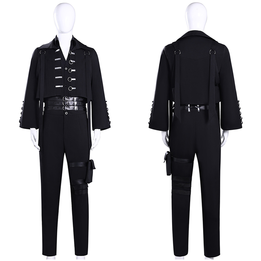 Tamon‘s B-Side Tamon Fukuhara Black Suit Outfits Halloween Carnival Cosplay Costume