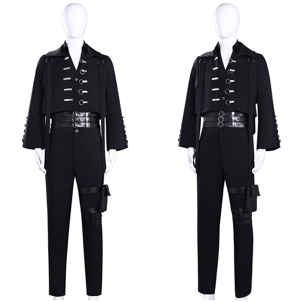 Tamon‘s B-Side Tamon Fukuhara Black Suit Outfits Halloween Carnival Cosplay Costume