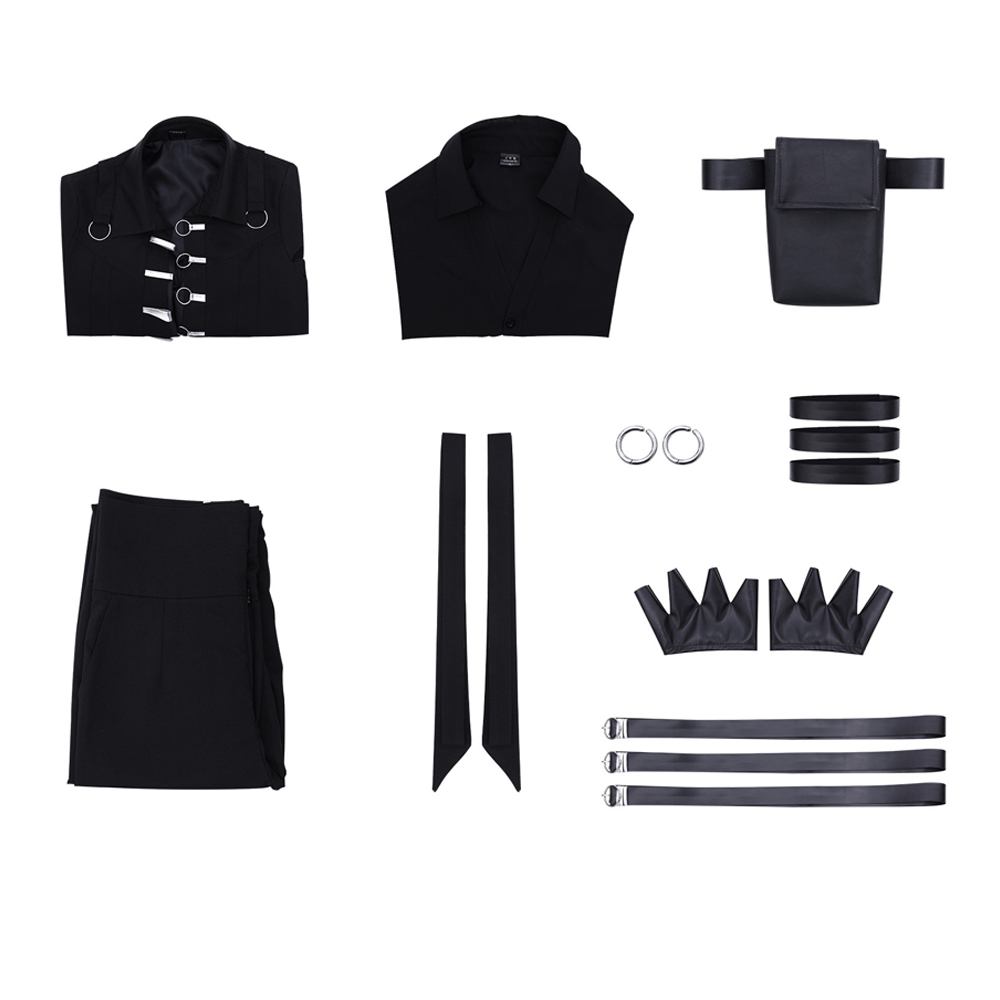 Tamon‘s B-Side Tamon Fukuhara Black Suit Outfits Halloween Carnival Cosplay Costume