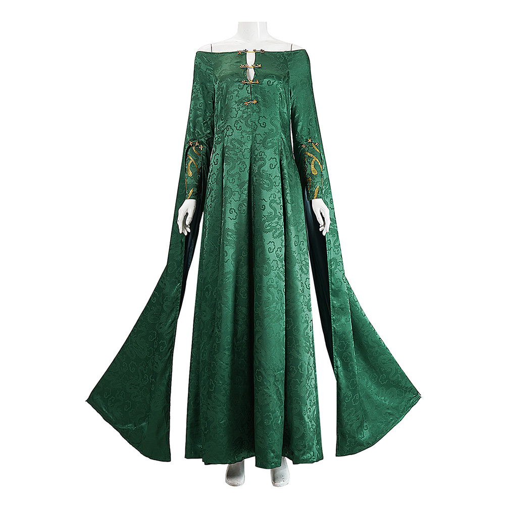 House of the Dragon Season 3 Alicent Hightower Women Green Dress Halloween Carnival Cosplay Costume