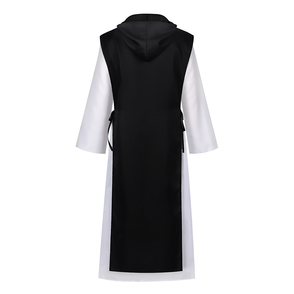 Renaissance Priest Black Robe Outfit Halloween Carnival Cosplay Costume