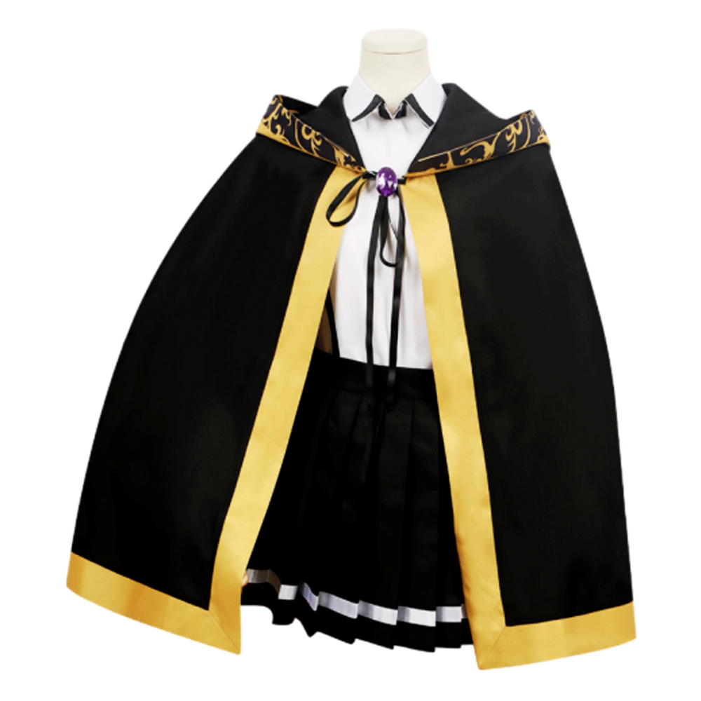 Wand and Sword The Wizard Knight Tale Lihanna Owenzaus Women Black Magic Robe Cosplay Costume