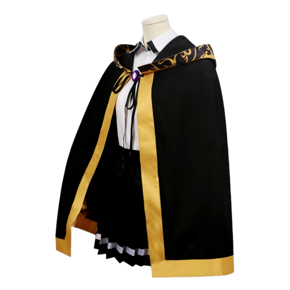 Wand and Sword The Wizard Knight Tale Lihanna Owenzaus Women Black Magic Robe Cosplay Costume