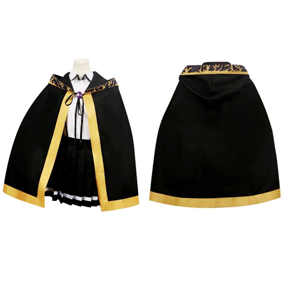 Wand and Sword The Wizard Knight Tale Lihanna Owenzaus Women Black Magic Robe Cosplay Costume