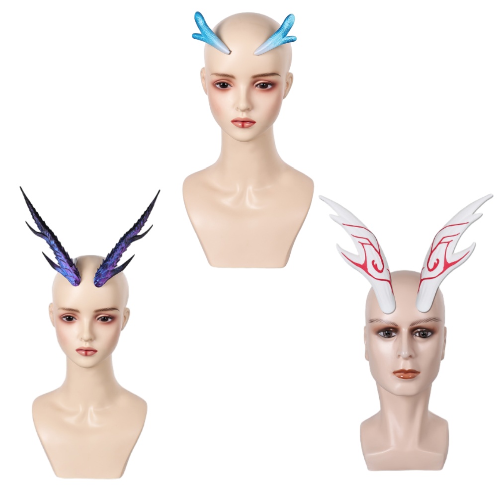 Nezha (2025) Dragon Horn Cosplay Headband Halloween Carnival Costume Accessories