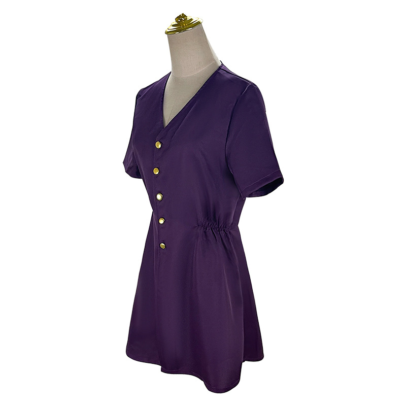Evil Dead Rise Beth Women Purple Dress Outfits Halloween Carnival Cosplay Costume