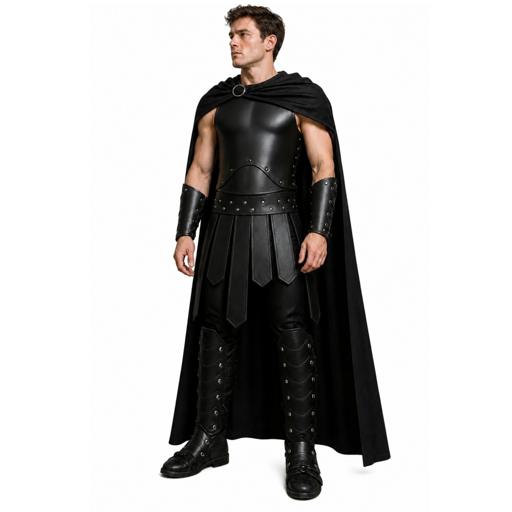 The Odyssey Agamemnon Black Armor Set Outfits Halloween Carnival Cosplay Costume