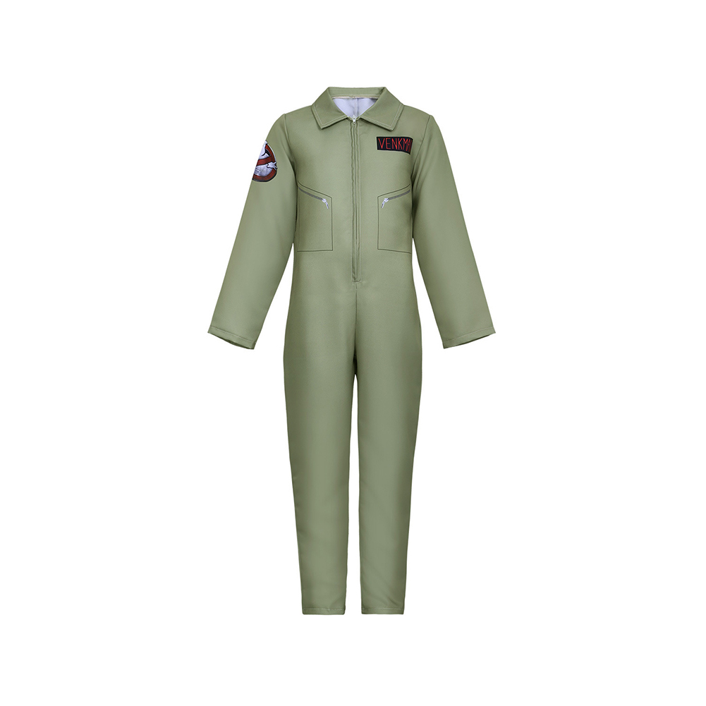 Ghostbusters Kids Green Jumpsuit Outfit Halloween Carnival Cosplay Costume