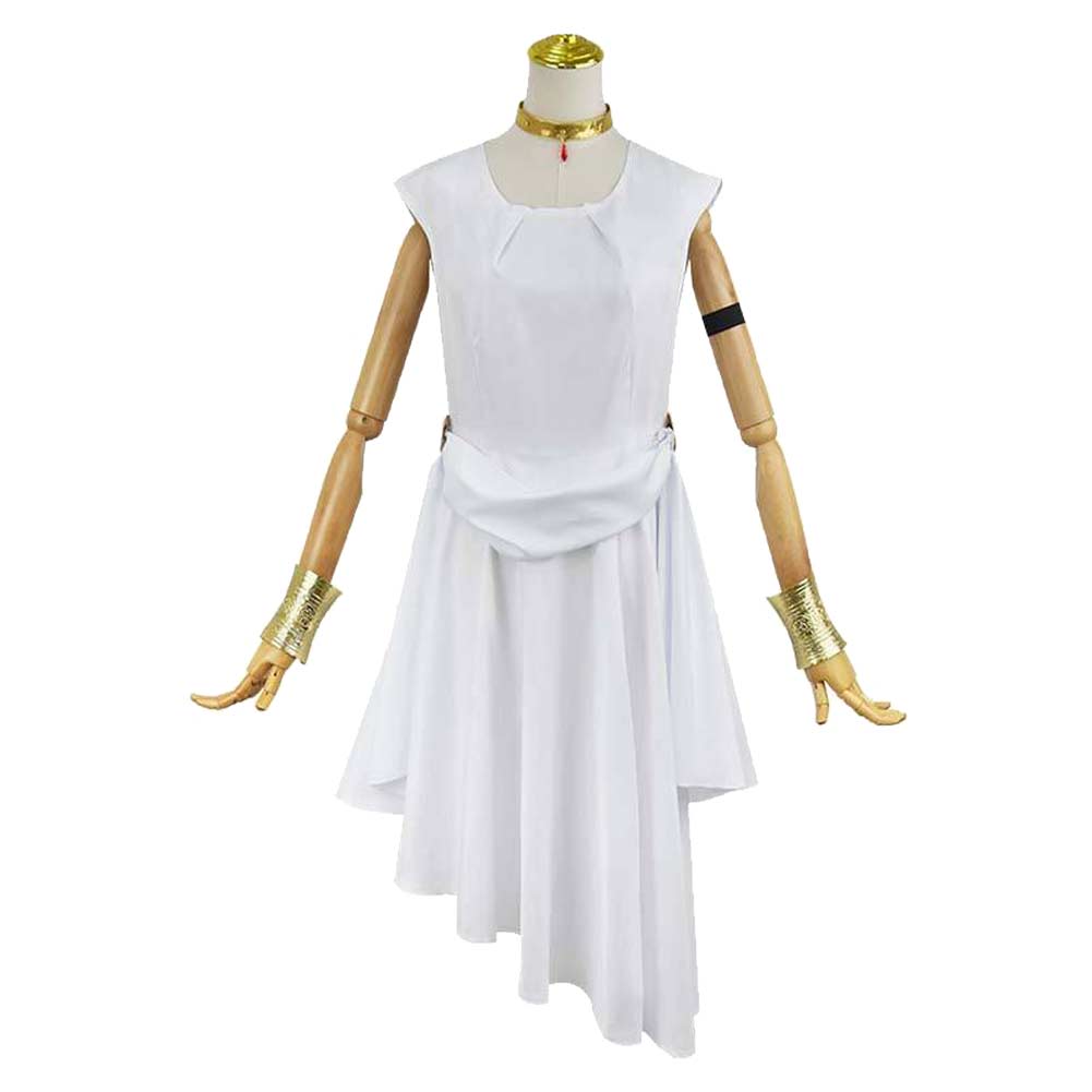 Frieren: Beyond Journey‘s End Flamme White Short Dress Outfit Halloween Carnival Cosplay Costume