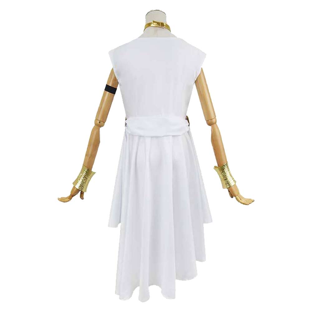 Frieren: Beyond Journey‘s End Flamme White Short Dress Outfit Halloween Carnival Cosplay Costume