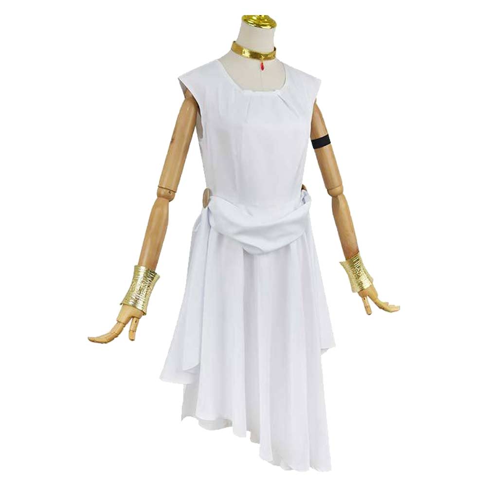 Frieren: Beyond Journey‘s End Flamme White Short Dress Outfit Halloween Carnival Cosplay Costume