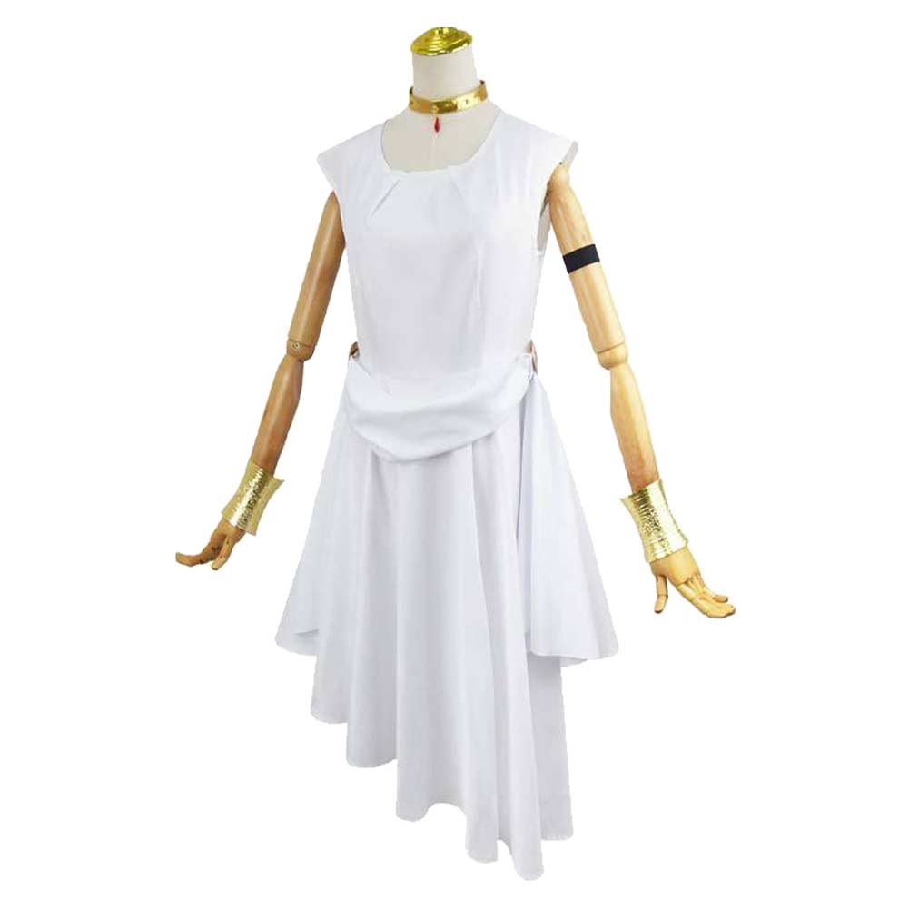 Frieren: Beyond Journey‘s End Flamme White Short Dress Outfit Halloween Carnival Cosplay Costume