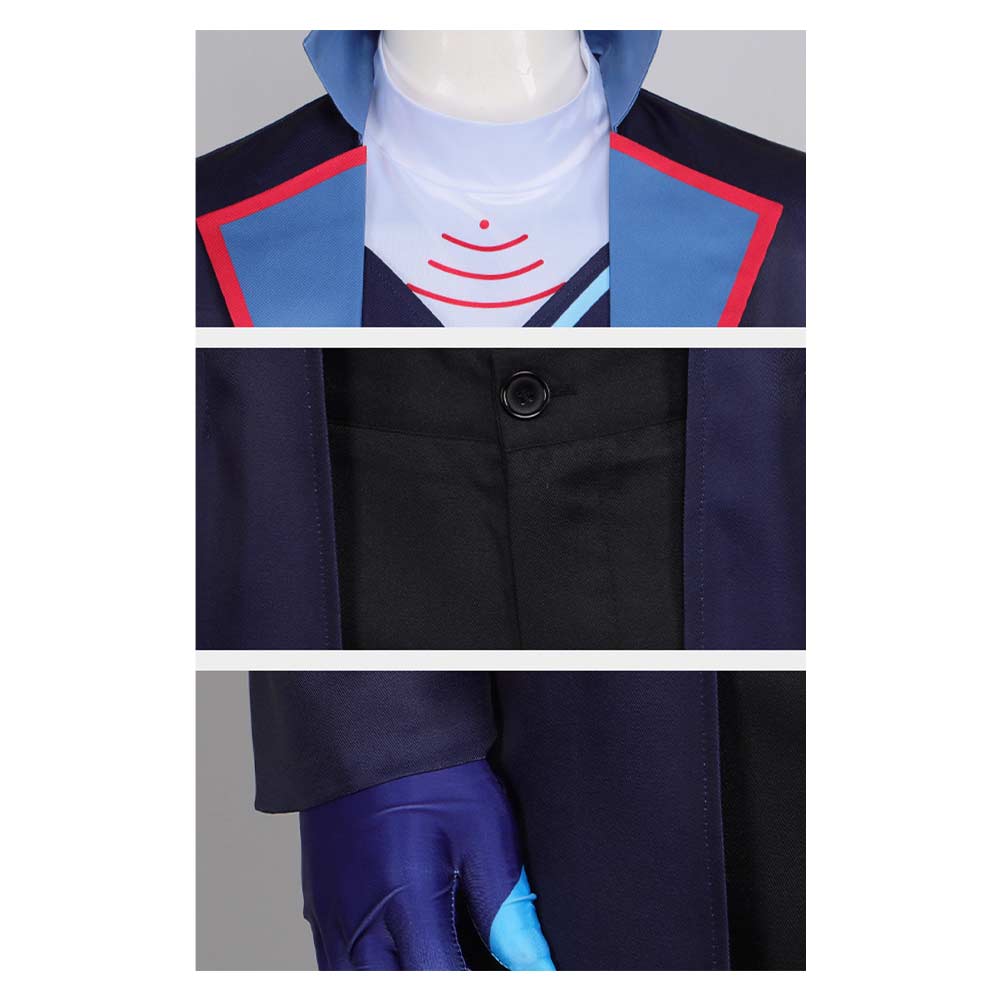 Hazbin Hotel Vox Blue Outfit Halloween Carnival Cosplay Costume