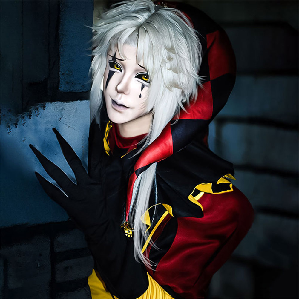 The Freak Circus Pierrot Outfit Halloween Carnival Cosplay Costume