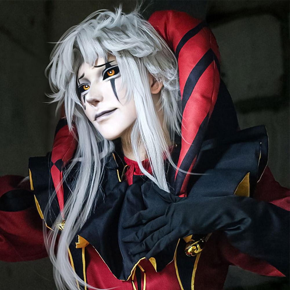 The Freak Circus Pierrot Outfit Halloween Carnival Cosplay Costume