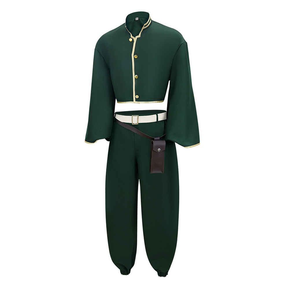 Dead Account Souji Enishiro Dark Green Outfit Halloween Carnival Cosplay Costume