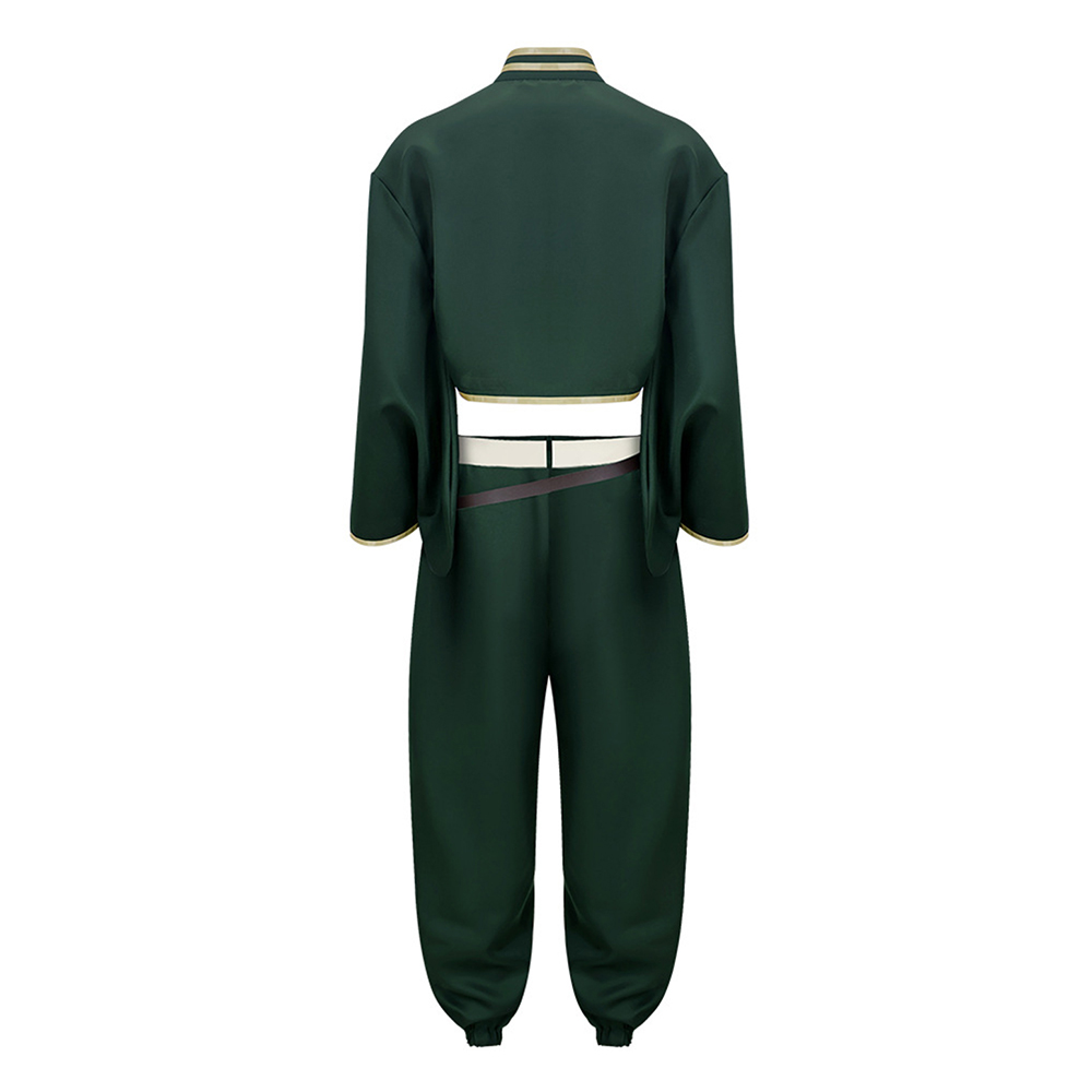 Dead Account Souji Enishiro Dark Green Outfit Halloween Carnival Cosplay Costume