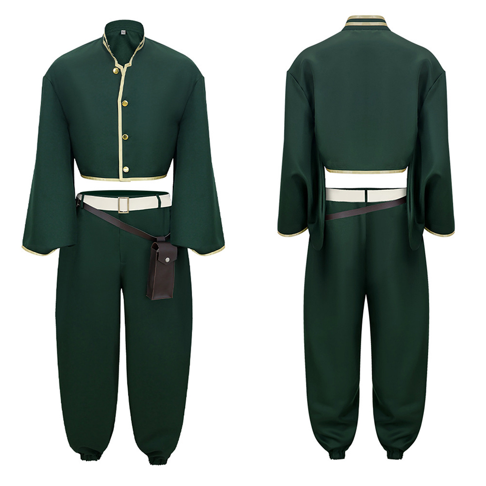 Dead Account Souji Enishiro Dark Green Outfit Halloween Carnival Cosplay Costume