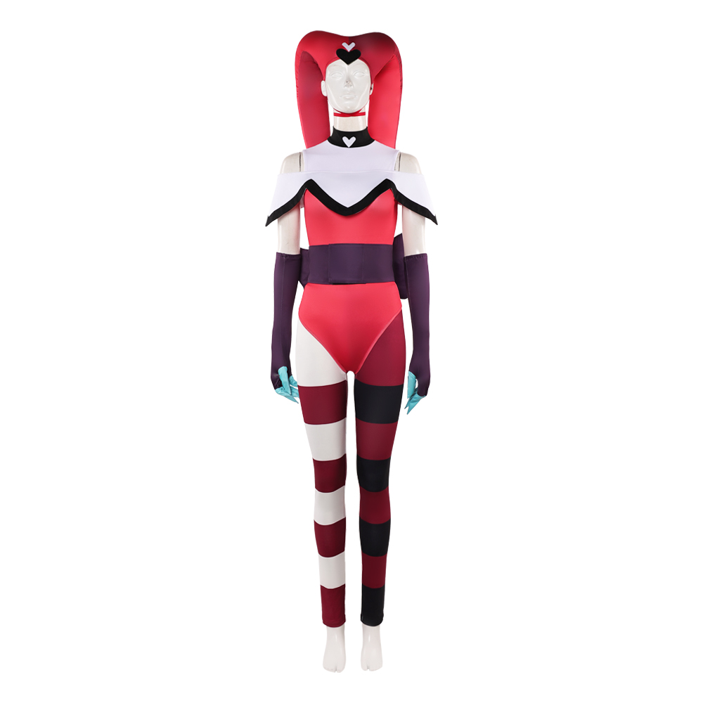 Hazbin Hotel Season 2 Kitty Red Clown Knit Set Outfit Halloween Carnival Cosplay Costume