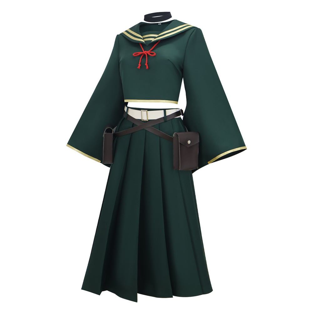 Dead Account Kiyomi Urusugawa Green School Uniform Outfit Halloween Carnival Cosplay Costume