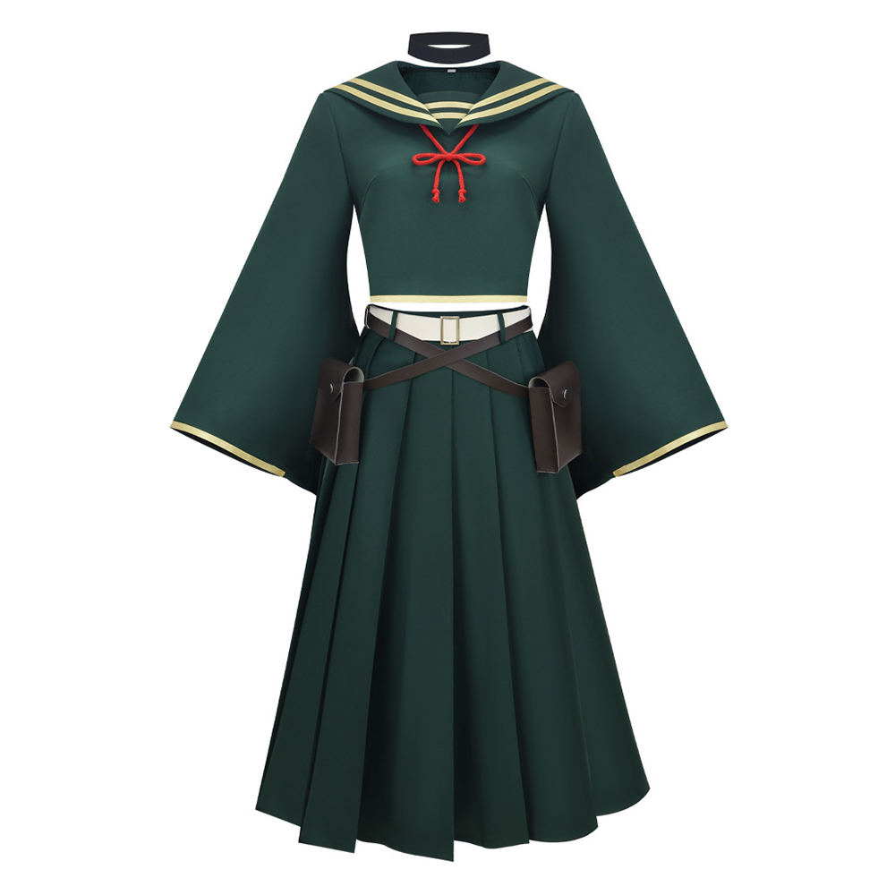 Dead Account Kiyomi Urusugawa Green School Uniform Outfit Halloween Carnival Cosplay Costume