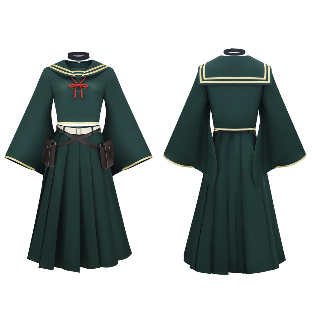 Dead Account Kiyomi Urusugawa Green School Uniform Outfit Halloween Carnival Cosplay Costume