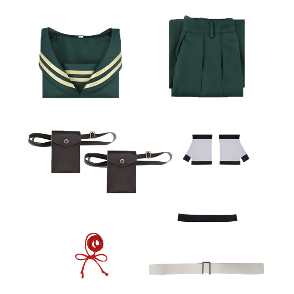 Dead Account Kiyomi Urusugawa Green School Uniform Outfit Halloween Carnival Cosplay Costume