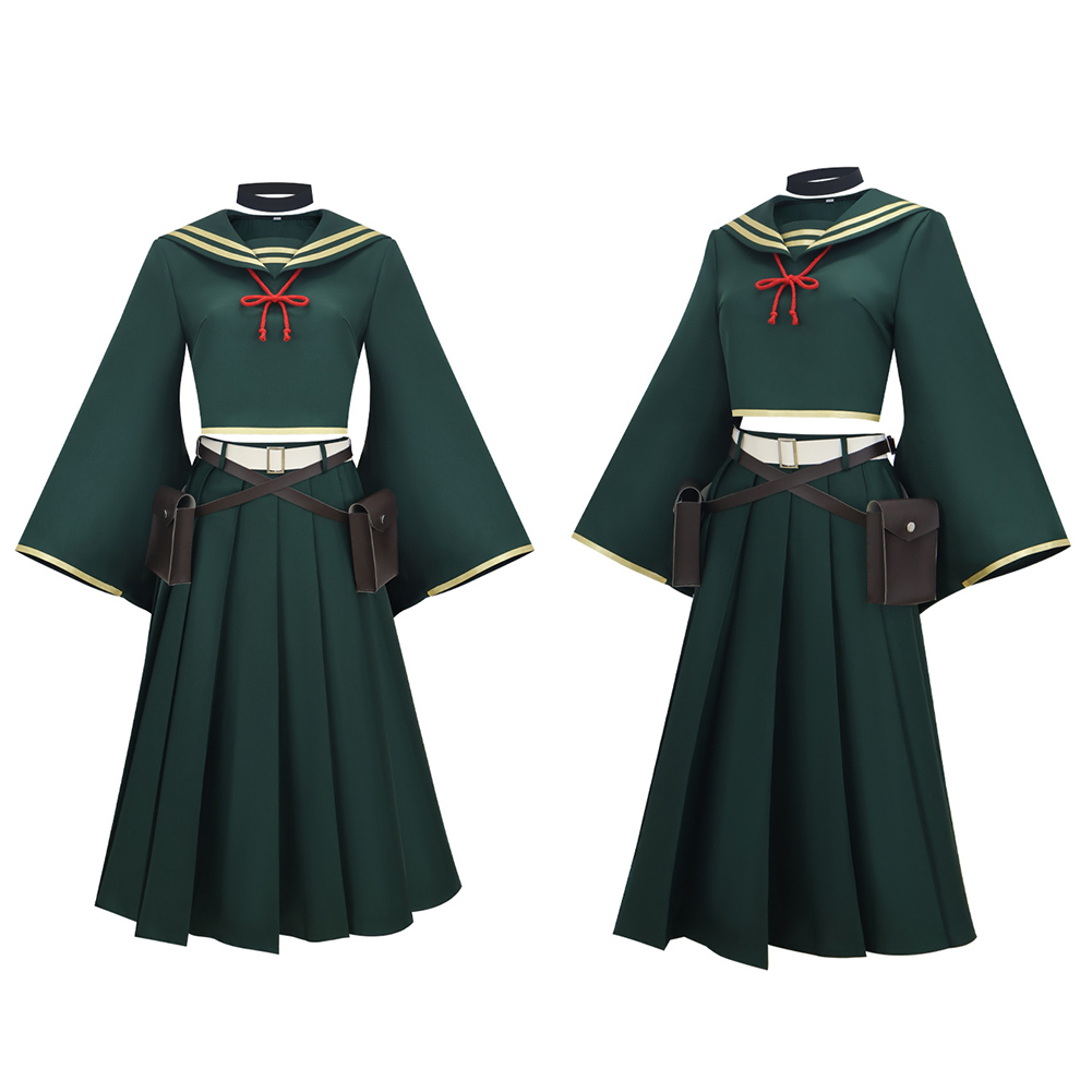 Dead Account Kiyomi Urusugawa Green School Uniform Outfit Halloween Carnival Cosplay Costume
