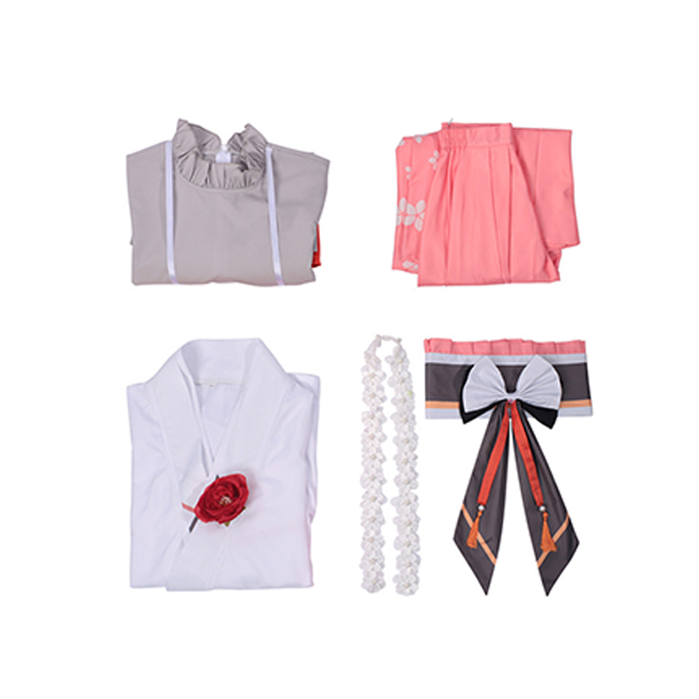 Shunkashuutou Daikousha:Haru no Mai Hinagiku Kayou Pink Outfit Halloween Carnival Cosplay Costume