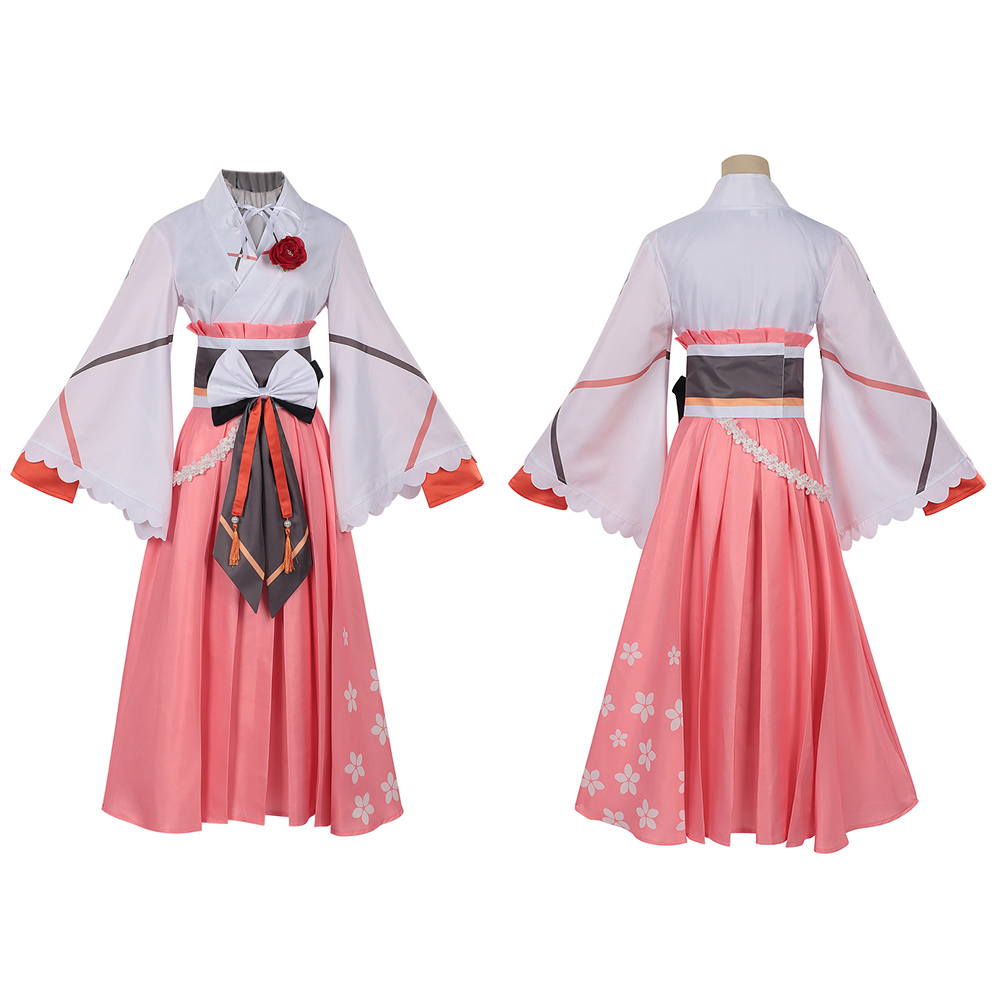 Shunkashuutou Daikousha:Haru no Mai Hinagiku Kayou Pink Outfit Halloween Carnival Cosplay Costume