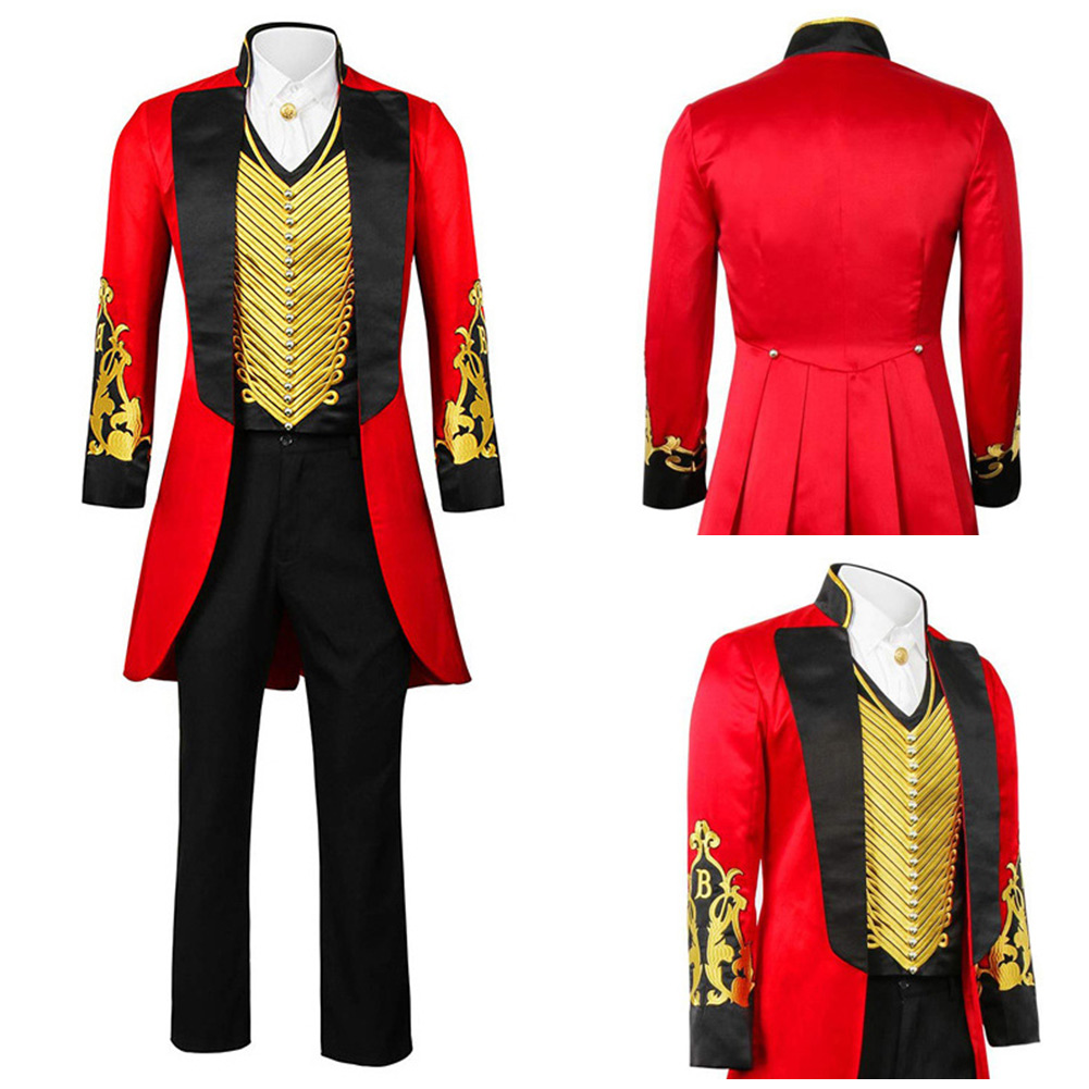 The Greatest Showman P.T. Barnum Red Outfit Halloween Carnival Cosplay Costume