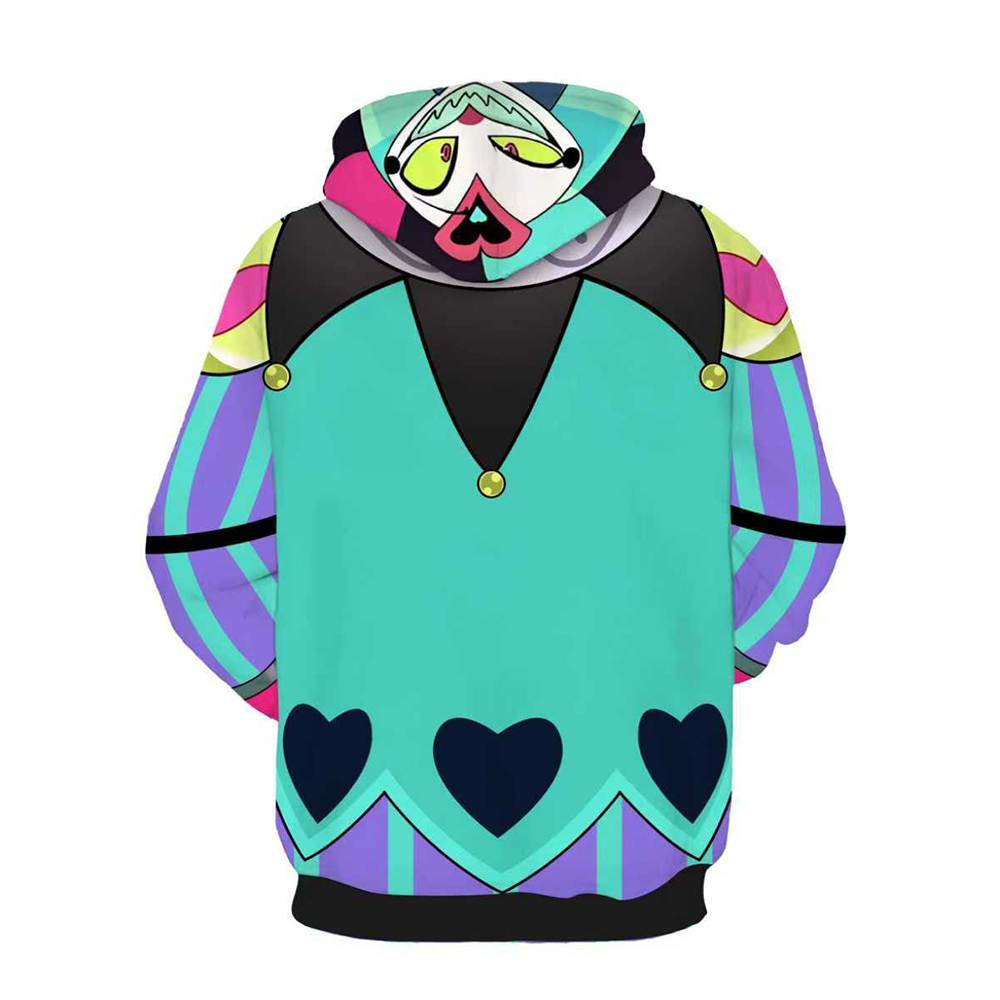 Helluva Boss Fizzarolli Pink 3D Printed Hooded Casual Sweatshirt Halloween Carnival Cosplay Costume