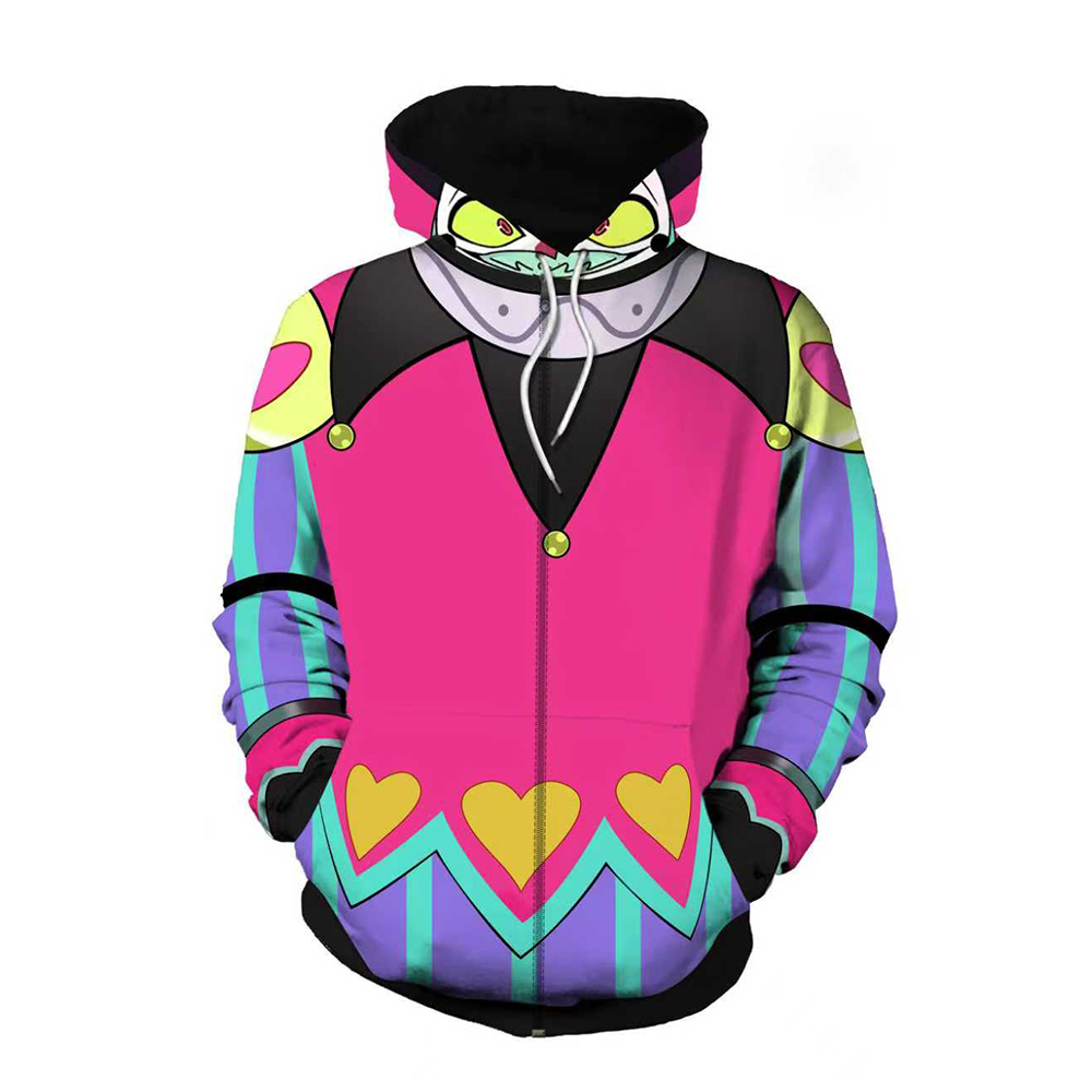 Helluva Boss Fizzarolli Pink 3D Printed Hooded Casual Sweatshirt Halloween Carnival Cosplay Costume
