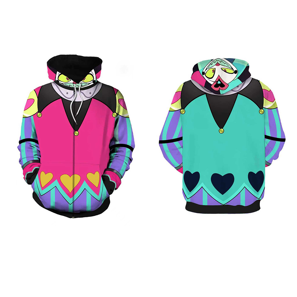 Helluva Boss Fizzarolli Pink 3D Printed Hooded Casual Sweatshirt Halloween Carnival Cosplay Costume