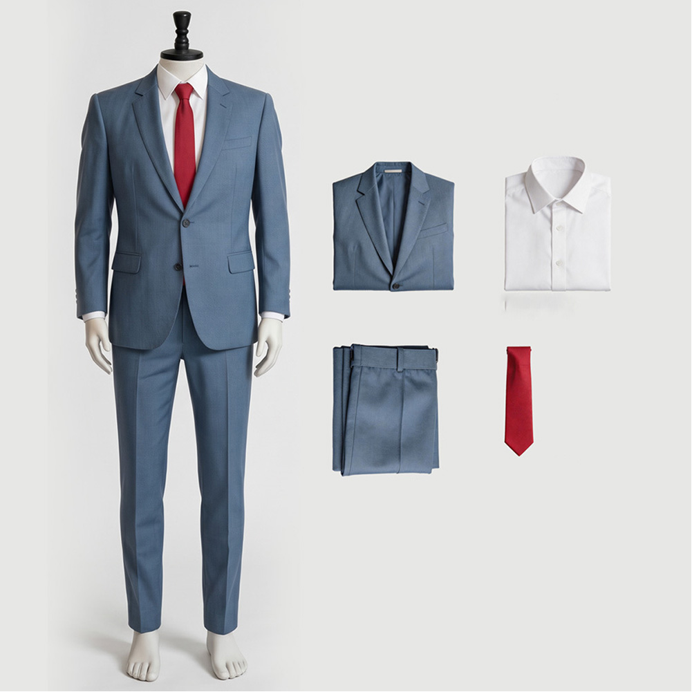 Smoking Behind the Supermarket with You Sasaki Blue Suit Halloween Carnival Cosplay Costume