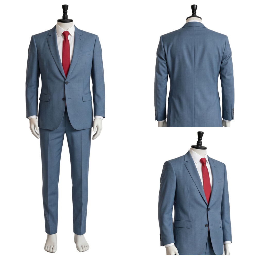 Smoking Behind the Supermarket with You Sasaki Blue Suit Halloween Carnival Cosplay Costume