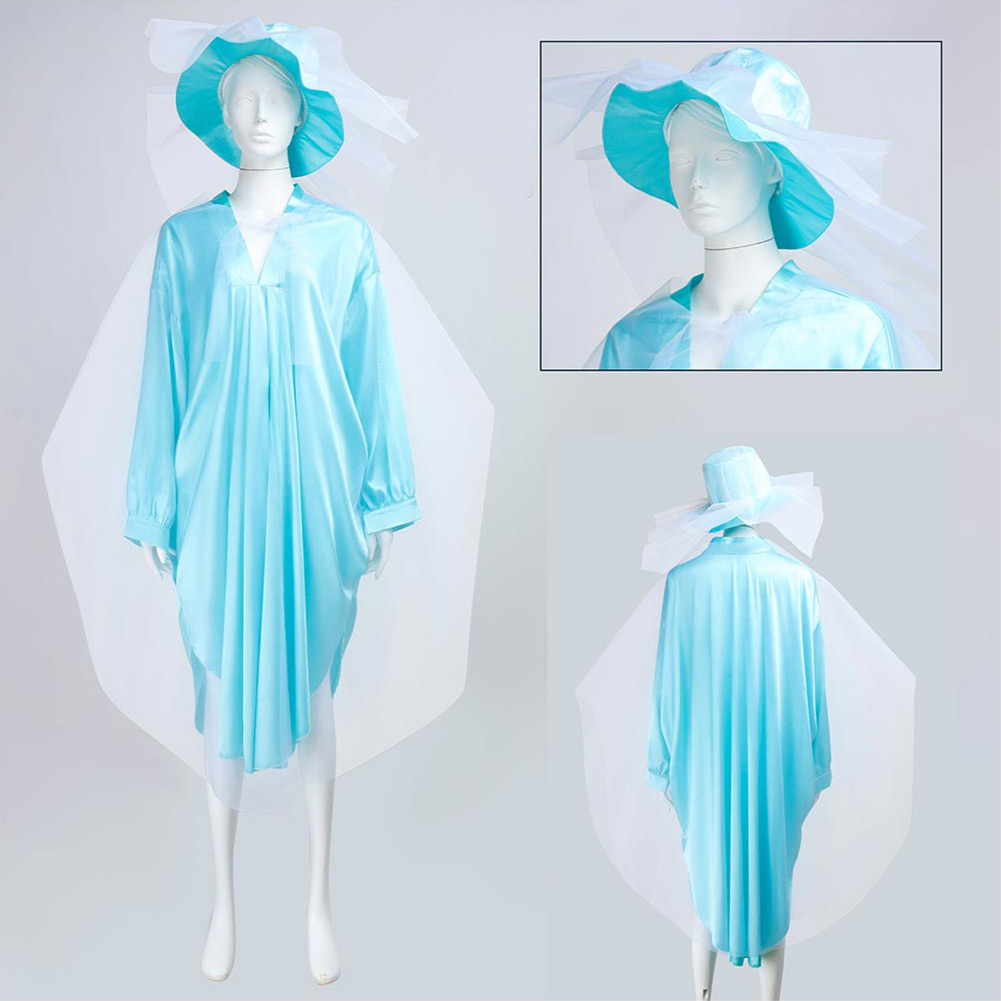 Haunted Mansion Ghost Bride Blue Outfit Halloween Carnival Cosplay Costume