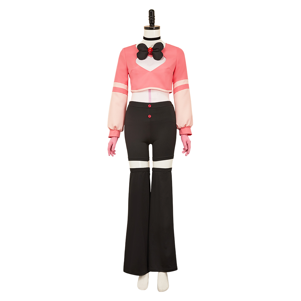 Hazbin Hotel Season 2 Angel Dust Pink Outfit Women Halloween Carnival  Cosplay Costume 
