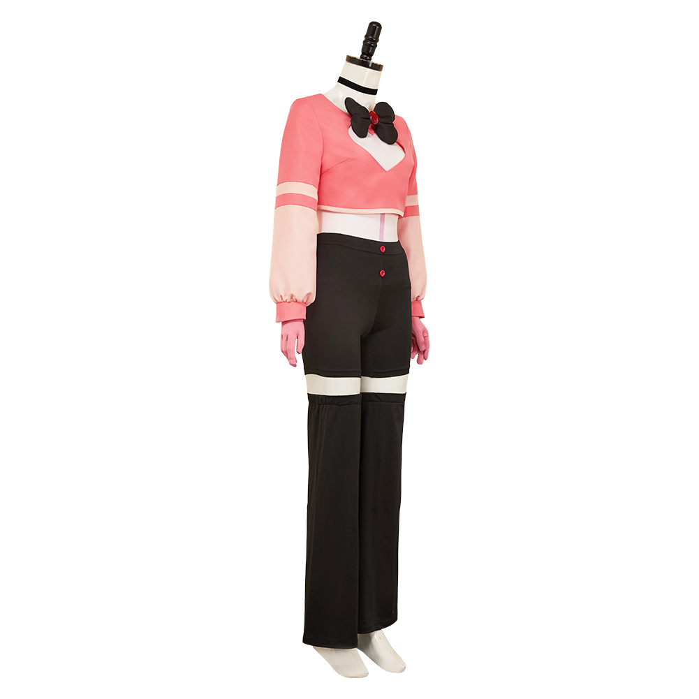 Hazbin Hotel Season 2 Angel Dust Pink Outfit Women Halloween Carnival  Cosplay Costume 