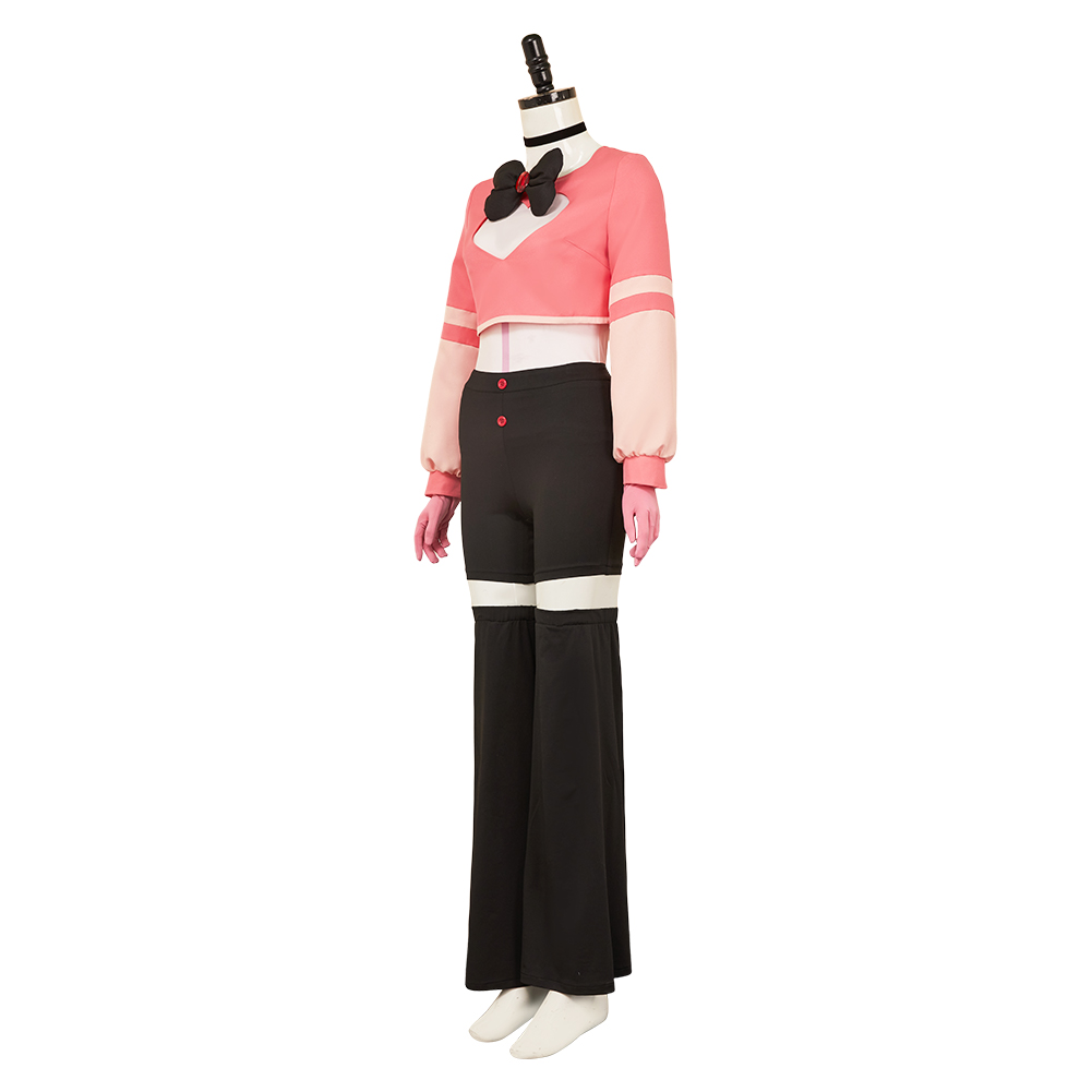 Hazbin Hotel Season 2 Angel Dust Pink Outfit Women Halloween Carnival  Cosplay Costume 