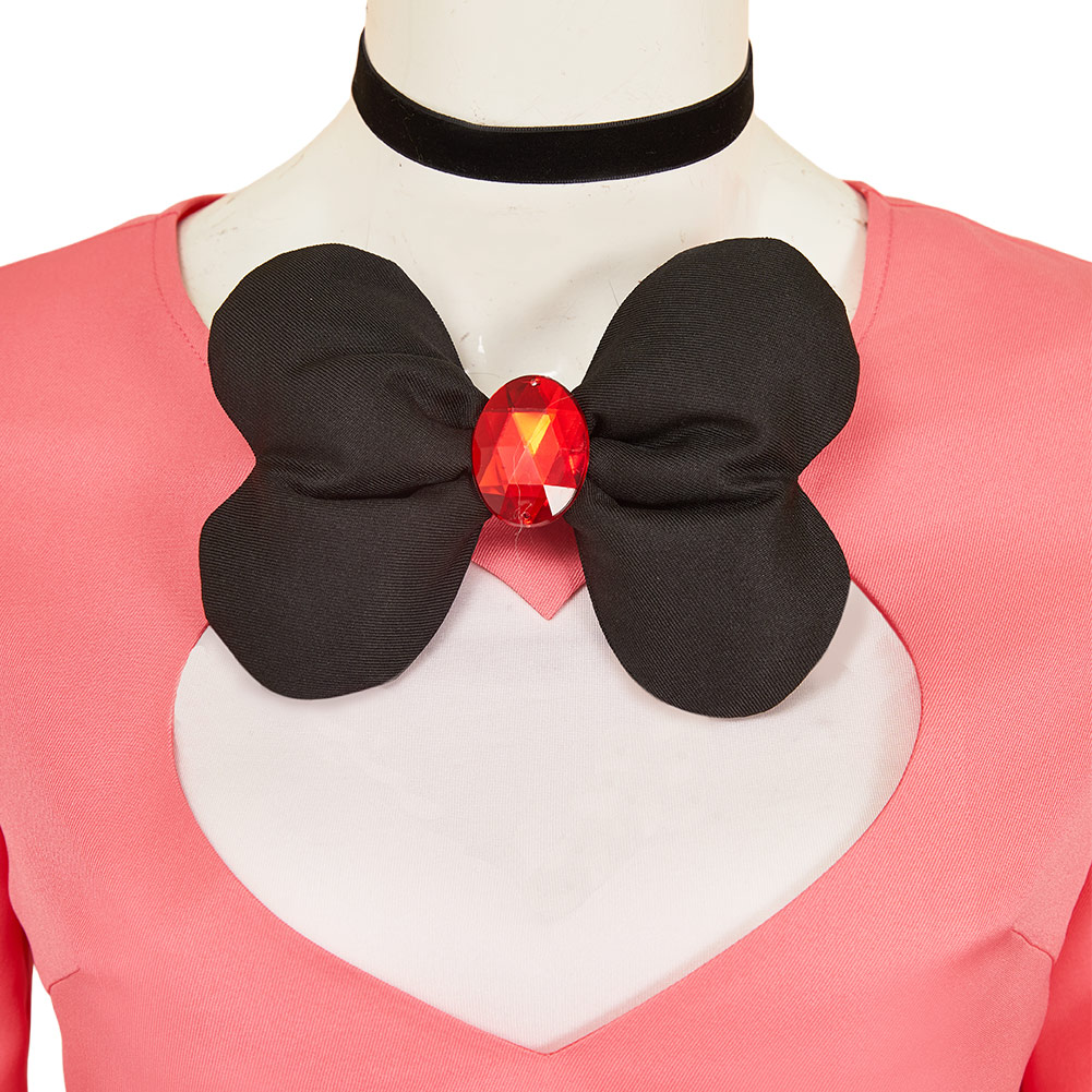 Hazbin Hotel Season 2 Angel Dust Pink Outfit Women Halloween Carnival  Cosplay Costume 