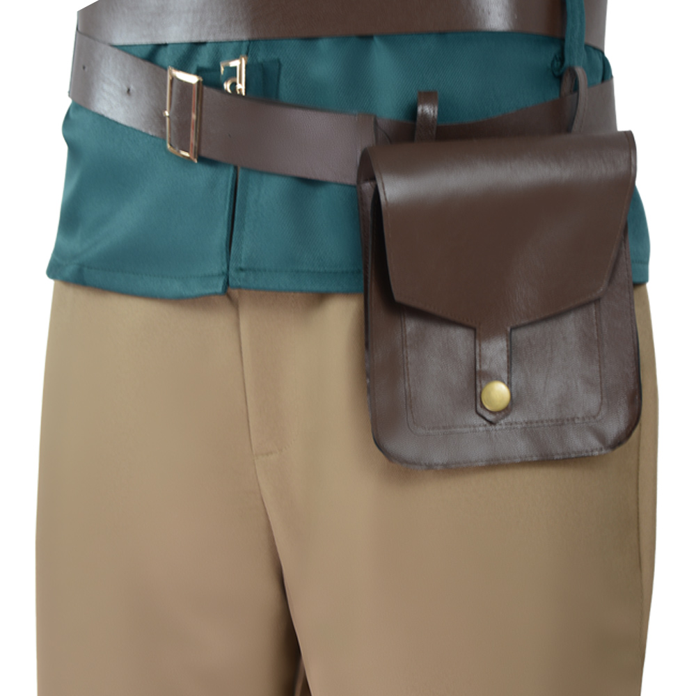 Tangled Flynn Rider Green Vest Outfit Halloween Carnival Cosplay Costume