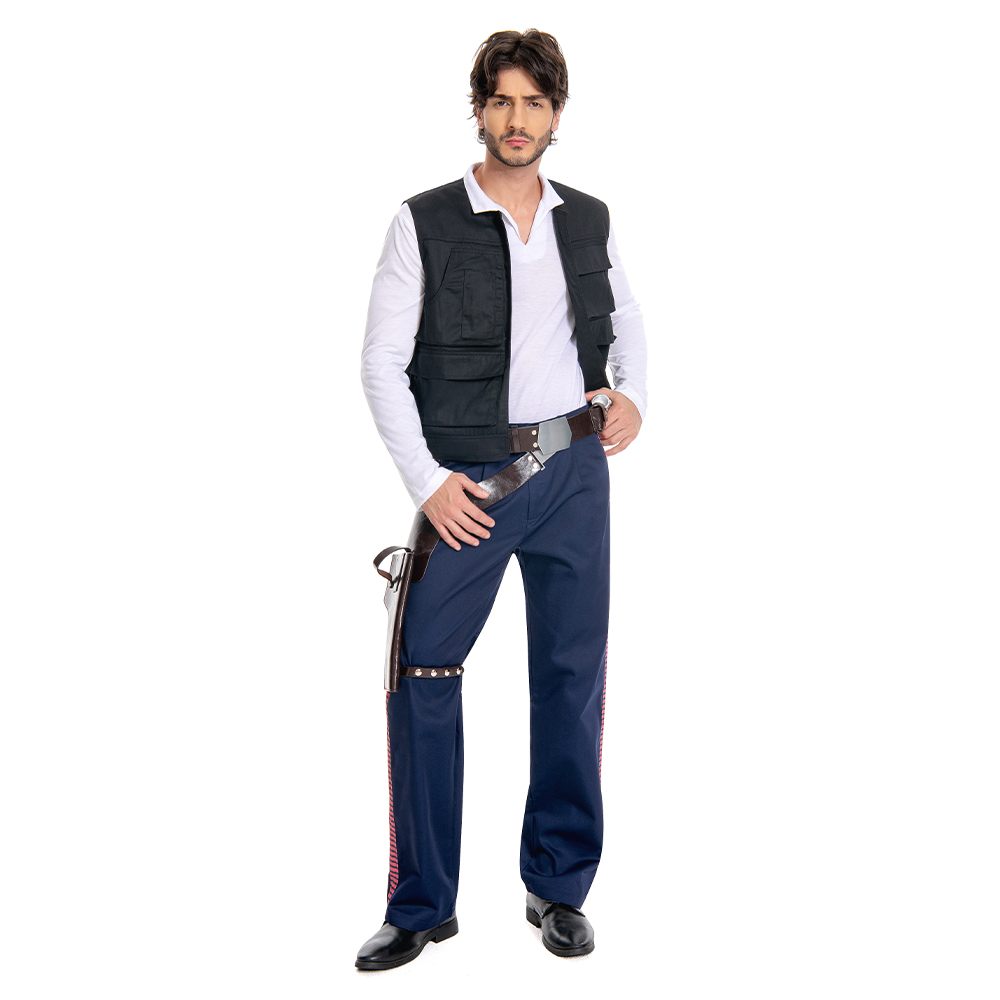 Star Wars ANH A New Hope Han Solo Costume Vest Shirt Pants
