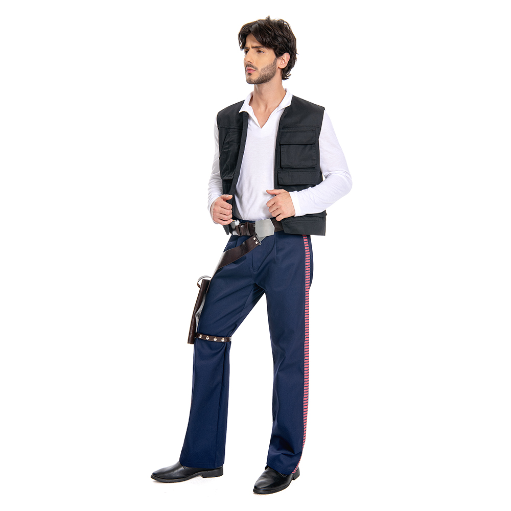 Star Wars ANH A New Hope Han Solo Costume Vest Shirt Pants