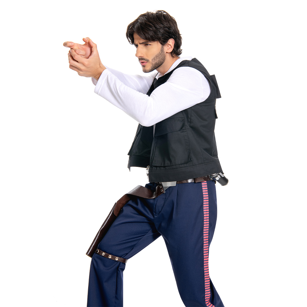 Star Wars ANH A New Hope Han Solo Costume Vest Shirt Pants
