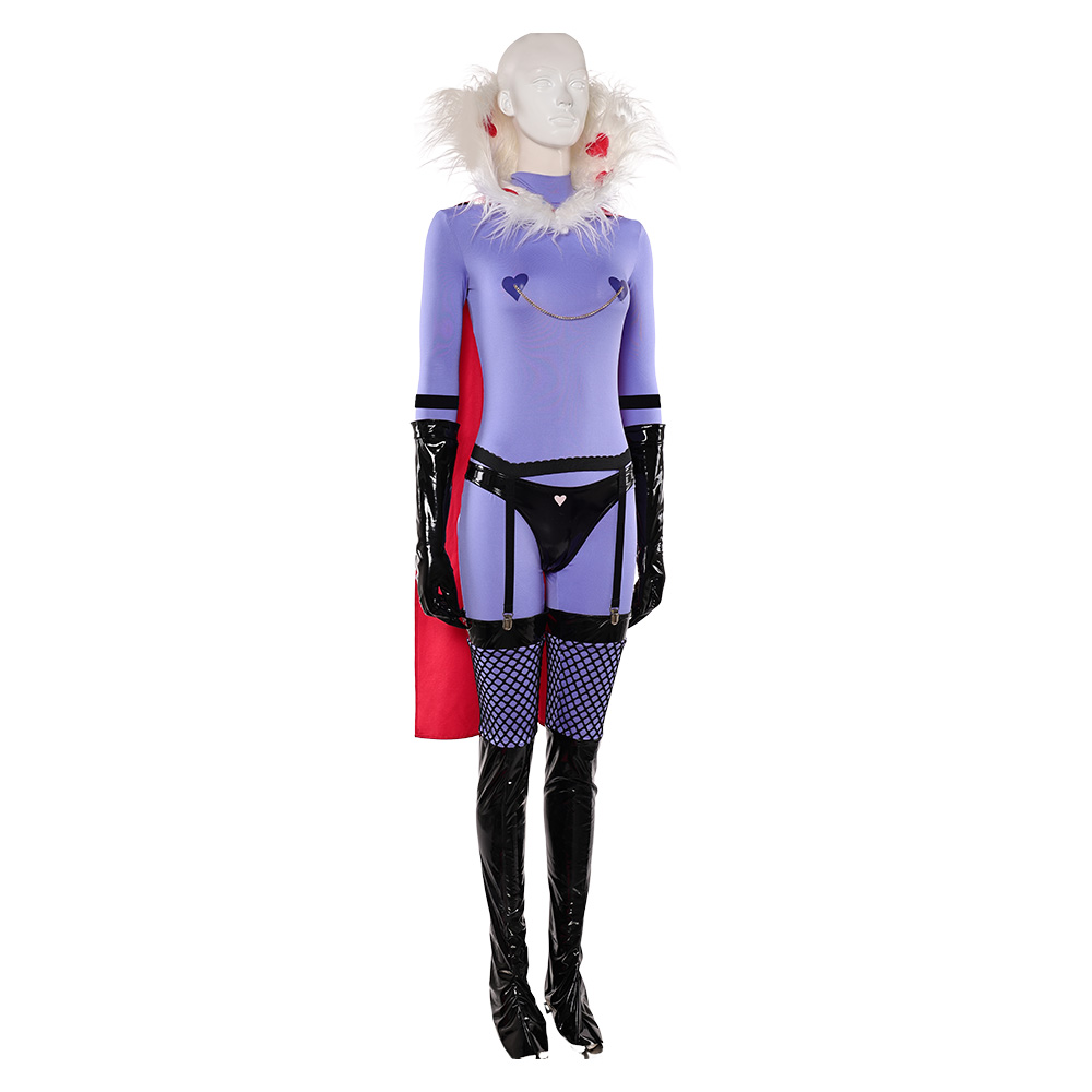 Hazbin Hotel Season 2 Valentino Purple Cloak Outfit Halloween Carnival Cosplay Costume