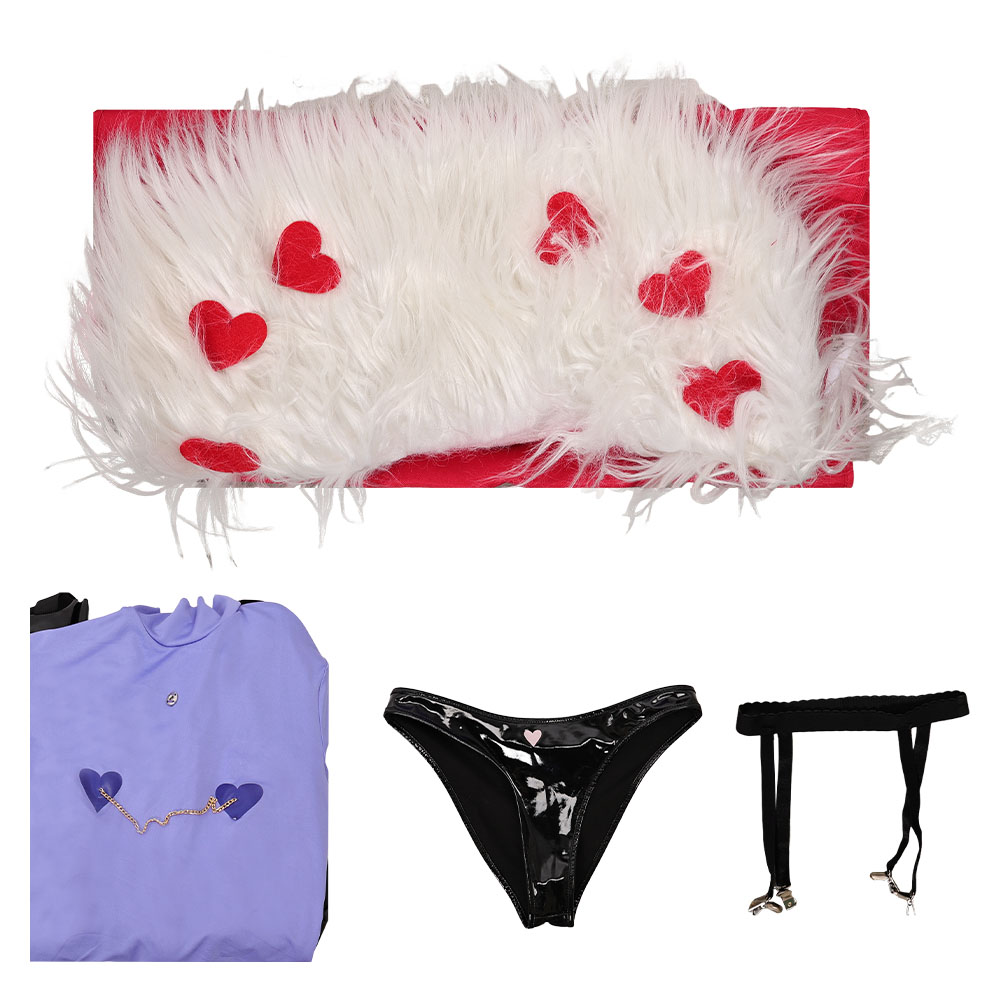 Hazbin Hotel Season 2 Valentino Purple Cloak Outfit Halloween Carnival Cosplay Costume