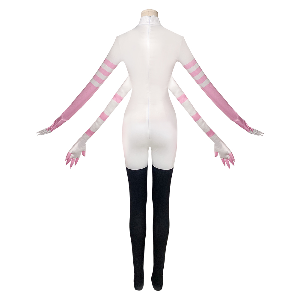 Hazbin Hotel Season 2 Angel Dust Pink White Outfit Milk Silk Halloween Carnival Cosplay Costume 