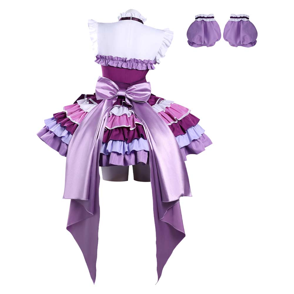Puella Magi Madoka Magica Akemi Homura Purple Stage Dress Outfit Halloween Carnival Cosplay Costume